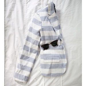 Merona Pastel Blue and White Striped Blazer