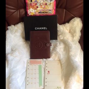 Authentic Chanel Brown Caviar Medium Organizer
