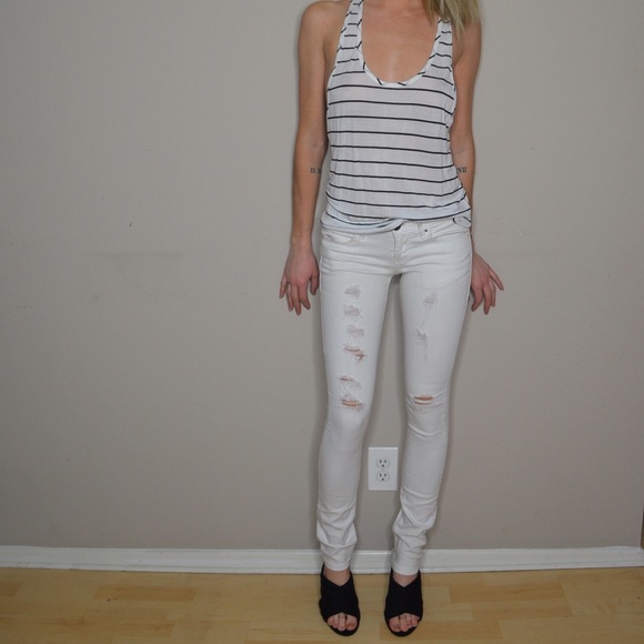 Perfect Ripped White Jeans