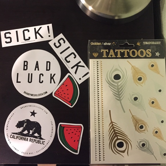 Brandy Melville Stickers + Temporary Tattoos