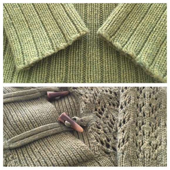 Olive Green Open Weave Sweater + Tank - Picture 3 of 4
