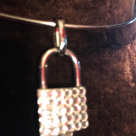 Lock Rhinestone lock n key choker - Picture 2 of 3