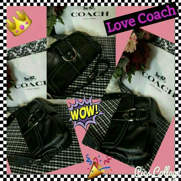 Coach Hobo Style Front Buckle Purse - Picture 6 of 8