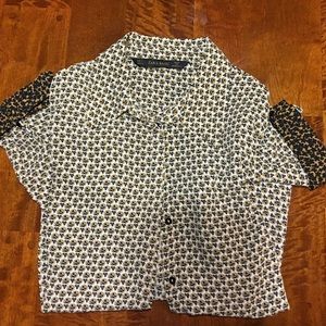 Printed long sleeve blouse