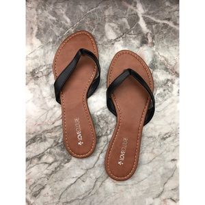 Love Culture Black Strap Sandals