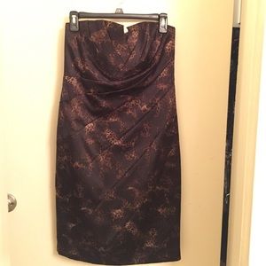 [Jessica Simpson] Animal Print Strapless Dress