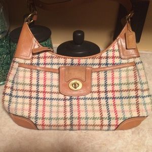 Wool Tattersall shoulder bag VGUC