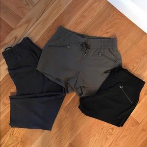 Three pairs of Champion ladies sport bottoms