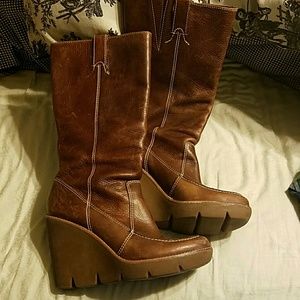 Michael kors brown leather boots