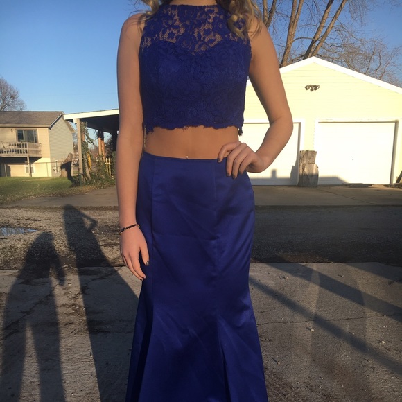 2 piece prom dress