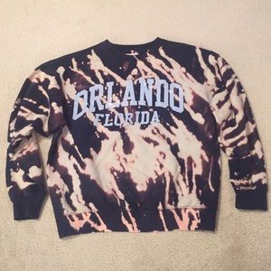 Bleach dyed Orlando sweatshirt