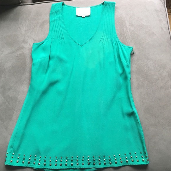Emerald green Madison Marcus silk top