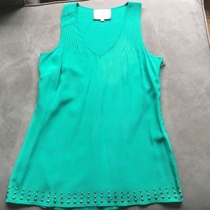 Emerald green Madison Marcus silk top