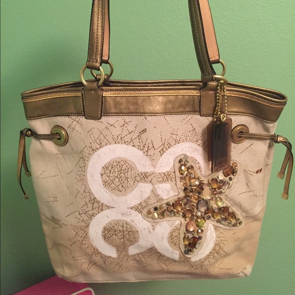 Coach Audrey Summer Starfish Tote Bag