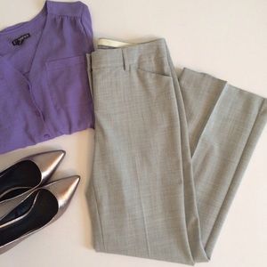 Express, light grey, wide leg, editor pant.