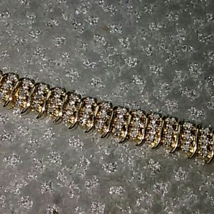 .925 over 14k diamond bracelet