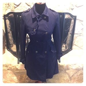 Dark Blue Button Down Pea Coat by: Kimchi Blue