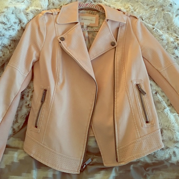 Bcbg Generation Light Pink Perforated Jacket - image 1