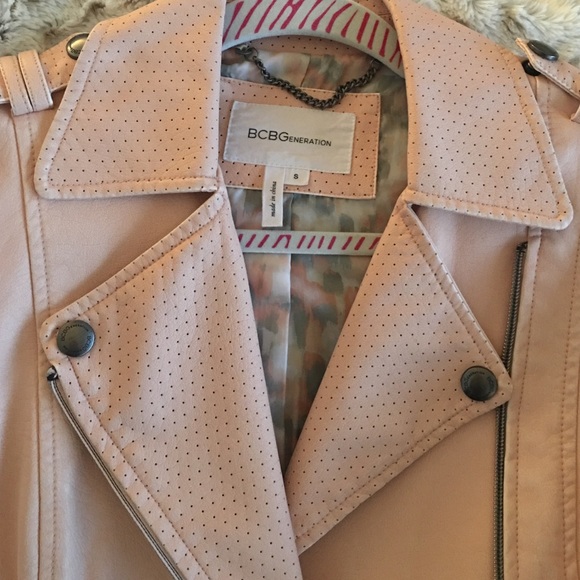 Bcbg Generation Light Pink Perforated Jacket - image 2
