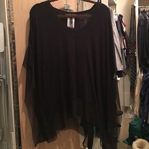 BCBG black poncho sz small