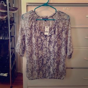 100% polyester 3/4 length sleeve dress shirt