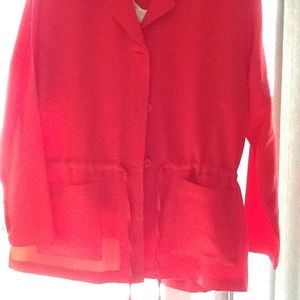 Jantzen Red Drawstring Jacket Never Worn