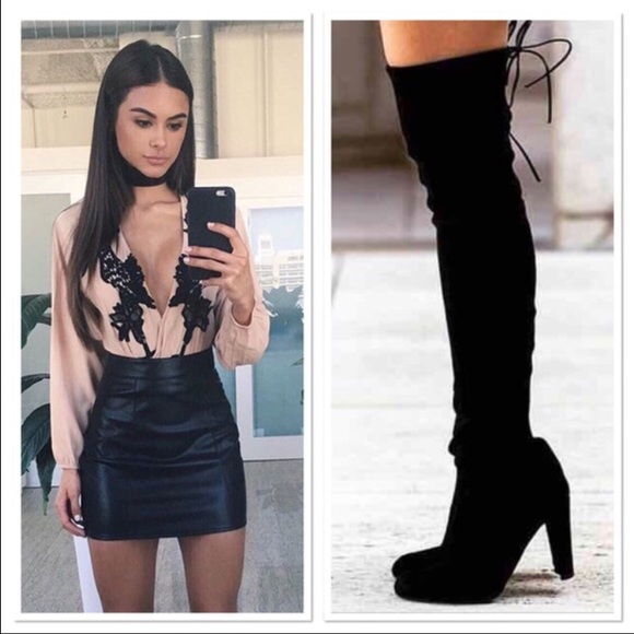 Brand new in box, Over the knee boots, black