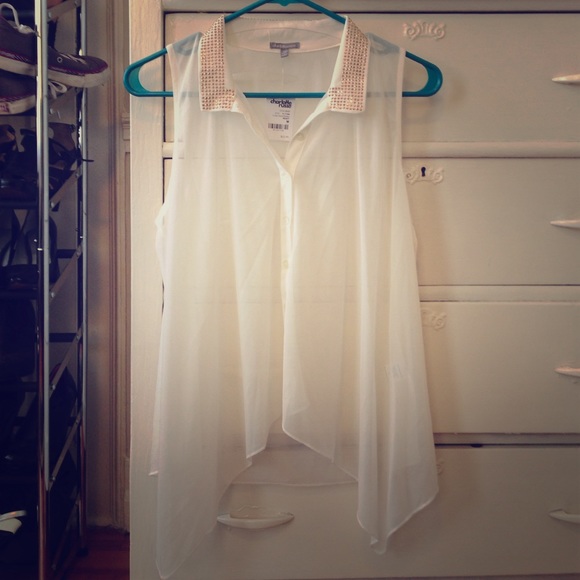 Button up tank that can be dressed up or down.