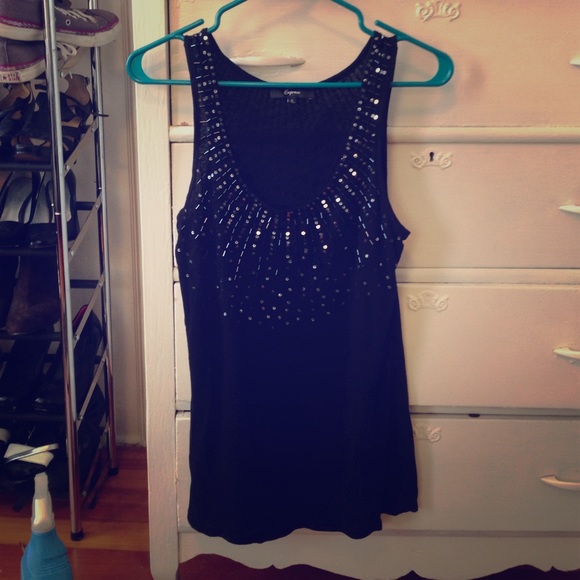 Dressy black tank.
