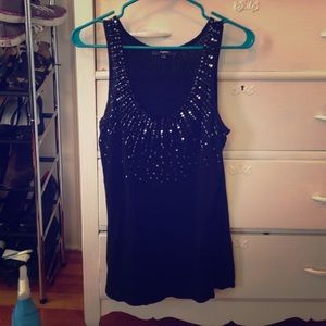 Dressy black tank.