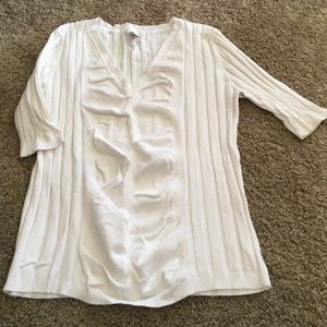 White Short Sleeve Sweater