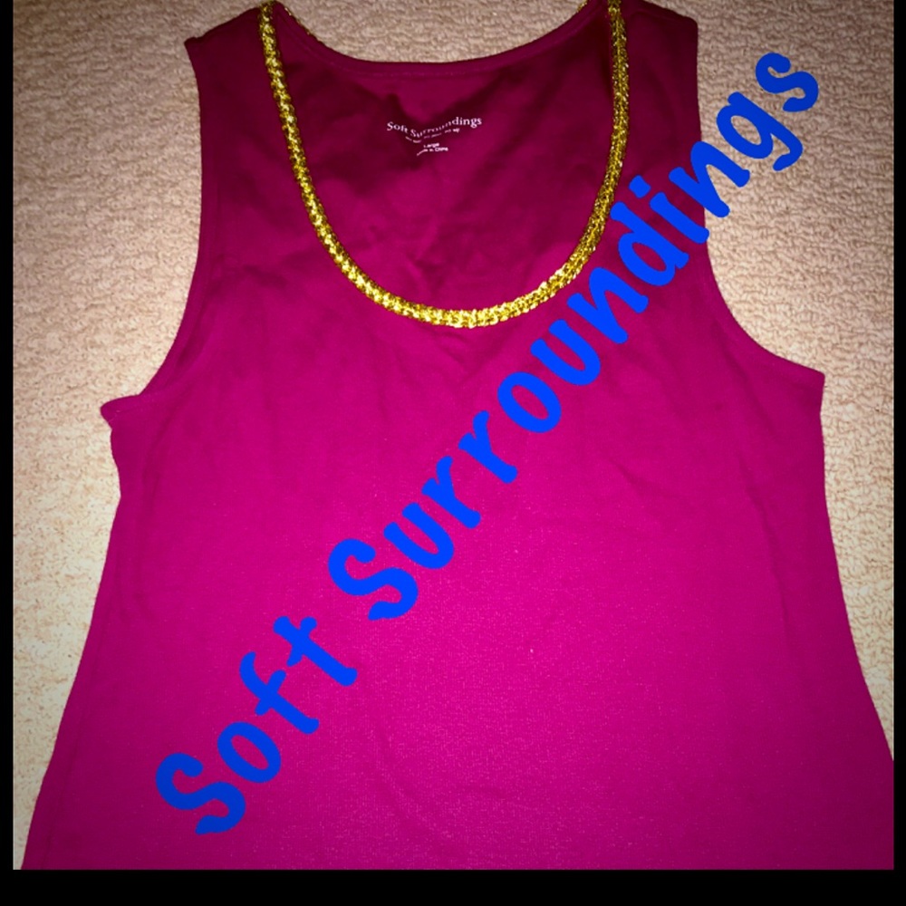 Women's soft surroundings sleeveless sweater sz L