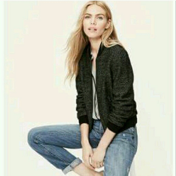 Ann Taylor LOFT Knit Bomber Jacket