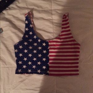 American apparel American flag USA crop