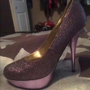Beautiful Purple Sparkle Pumps