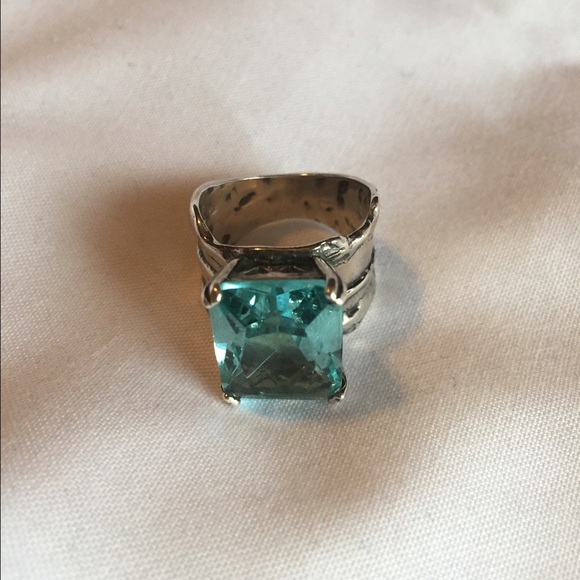 SOLD Silpada Aqua Glass ring