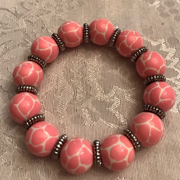 Angela Moore Bracelet-pink/white