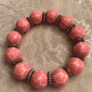 Angela Moore Bracelet-pink/white