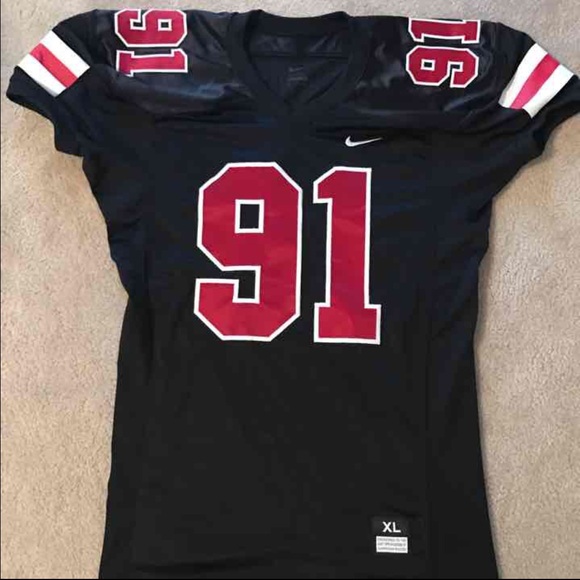 Black/white/red XL Nike football jersey.