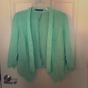 3/4 sea green blazer