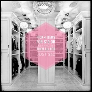 4 items $10 or less for only $20