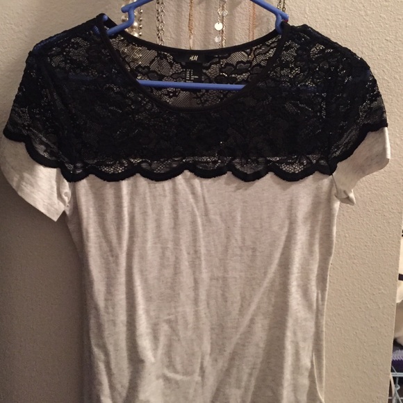 Lace shoulders top