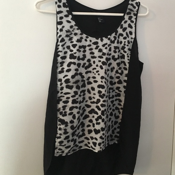 H&M Snow Leopard Print Tank