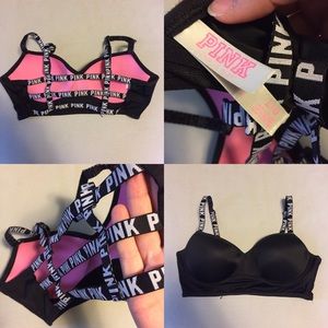 Vs pink caged back bralette