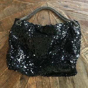 Black Melie Biano Sequin Purse