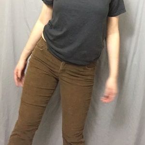Brown Corduroy Capris