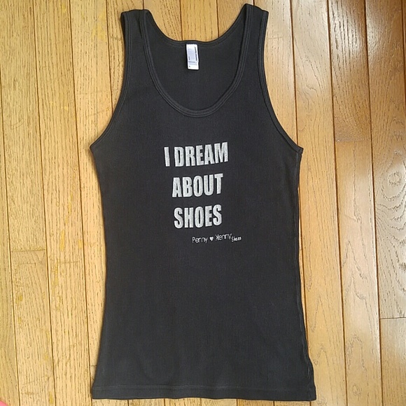 ♦ 3 for $15 I Dream About Shoes Black Tank - Picture 1 of 4