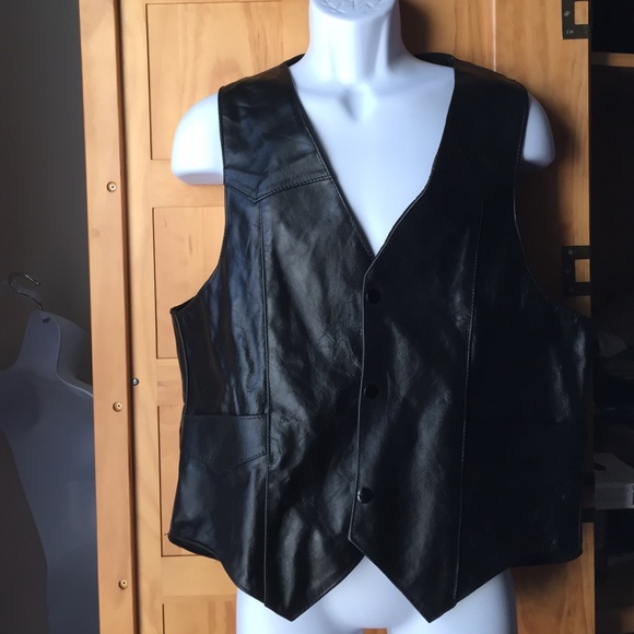 Black Leather Vest