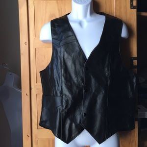 Black Leather Vest