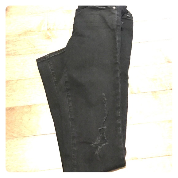 AG Maternity jeans, black, distressed, size 25